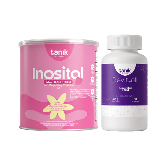 Vitalidad y Equilibrio Hormonal | Inositol 40:1 + REVITALL (Resveratrol + NAD)